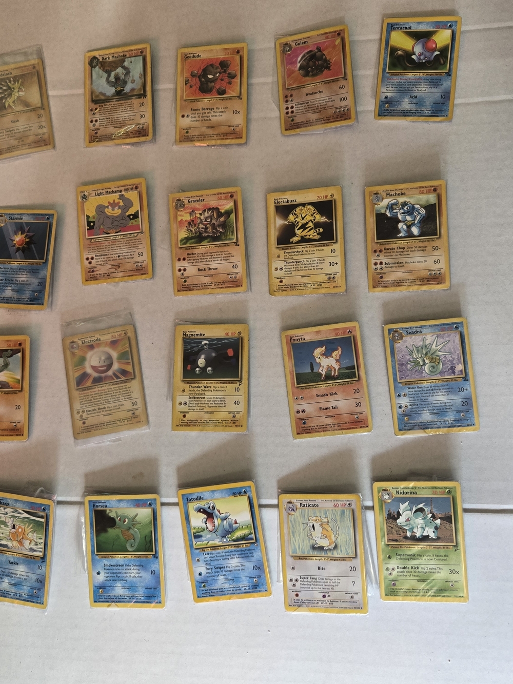 Vintage Nintendo Pokemon Trading Cards. 20 Cards. 1995 - 1999